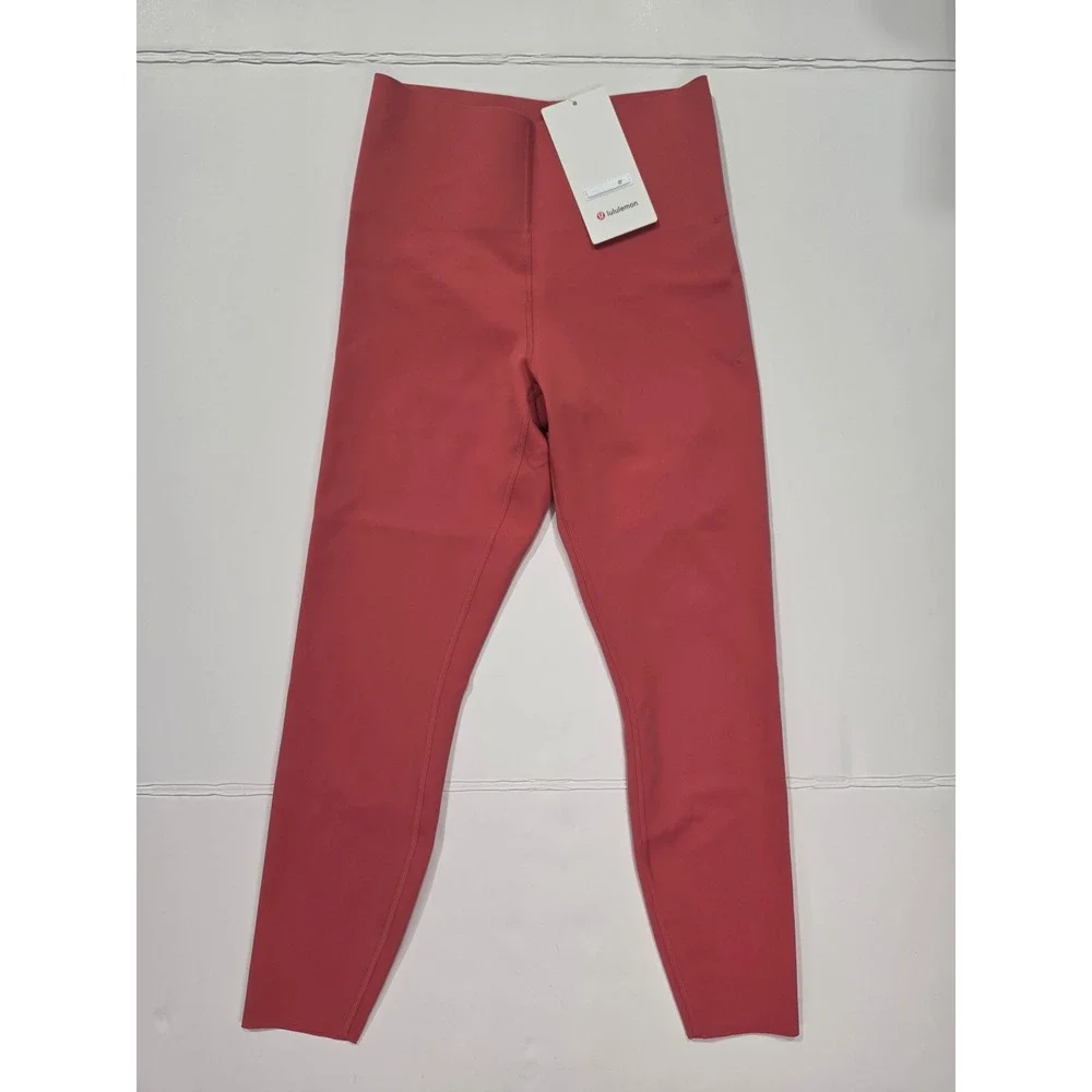 Lululemon Glow Up HR Tight 25 Desert Red(DTRE) Training Leggings LW5FZES 8